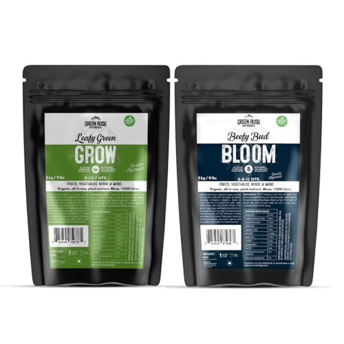 Organic Veg to Harvest Double Pack – Indoor & Outdoor Fertilizer for Leafy Greens, Vegetables, Herbs & More – Grow & Bloom Combo (5000g - 32 Plant)