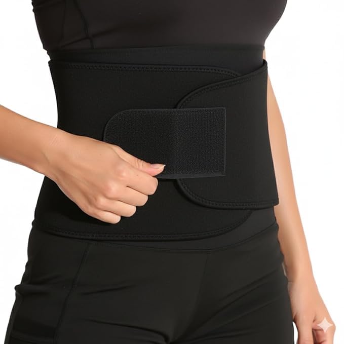 Image of Sweat Belt for Men & Women | Made of Neoprene Waist Belt for Fat Burner | Waist Belt for Tummy Exercise | Sweat Belt for Fat Loss, Posture Support & Core Workout (Free Size)