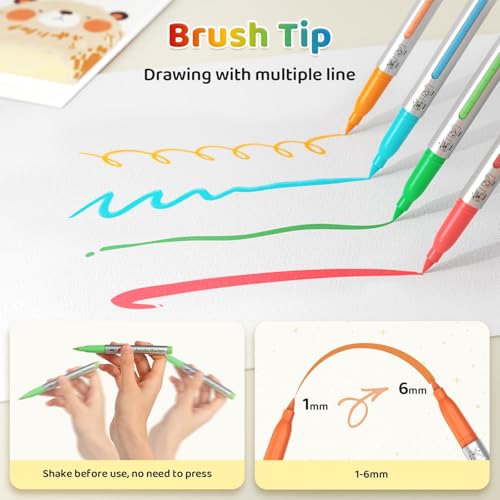 Marqueurs de Peinture Acrylique 36 Couleurs HOTU : Stylos de Dessin Multi-Surfaces