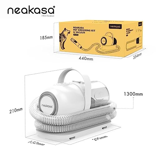 neabot Neakasa P1 Pro Pet Grooming Kit & Vacuum Suction 99% Pet Hair, Professional Clippers with 5 Proven Grooming Tools for Dogs Cats and Other Animals