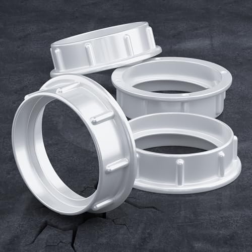 4 Pack Light Socket Lamp Shade Rings, E26 Sockets Aluminum Threaded Socket Ring for Medium Base, Retaining Rings for Glass Lamp Shades/Light Fixtures (For Thread Diameter 1-1/2 Inches)