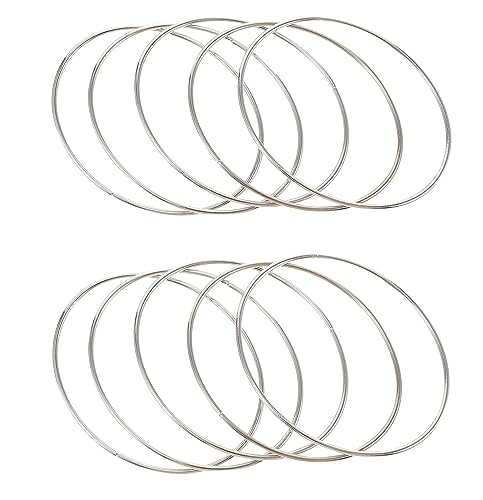 Traumfänger Runde Ringe,10 PCS Dekoringe Blumenkranz Handwerk Ringe Praktische Durable Dreamcatcher Hoop Metallring für Traumfänger Festival Kränze DIY Kunst und Handwerk Projekte (10cm)