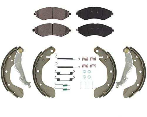 Front Brake Pads Rear Brake Shoes Spring Kit Replacement Part for Chevrolet Aveo & Aveo 5 05-11
