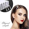 Hanyousheng Kristall Haarnadeln, 15Pcs Glänzende Haarspangen, Strass Bobby Pin, Metall Haarschmuck für Mädchen Damen Party Hochzeit Tägliches Kleid (Silber) #5