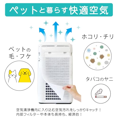 シャープ 加湿空気清浄機用フィルター (410×275mm 3枚入) 約1年分 4ケ月交換 特厚6ｍｍ FZ-PF51F1 花粉 ホコリ 粉塵 ペット 毛 国産 難燃性ビーワンショップ (空410275)