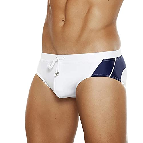 Homme été Cool Sports séchage Rapide coloré étoile Impression Fit Shorts de Plage Triangle Mode Sexy Maillot de Bain Conception De Sweat Capuche (WH2, L)