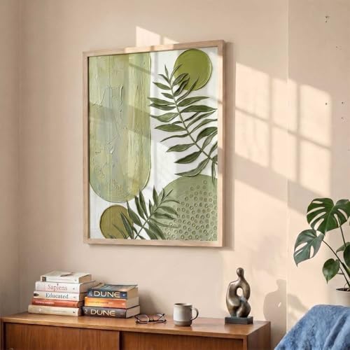 Image of kotart Aesthetic Boho Floral Art Home Decoration Painting | Floral Paintings With Frame For Living Room Bed Room Hotel Wall Decor Digital Reprint (14X20 inch)