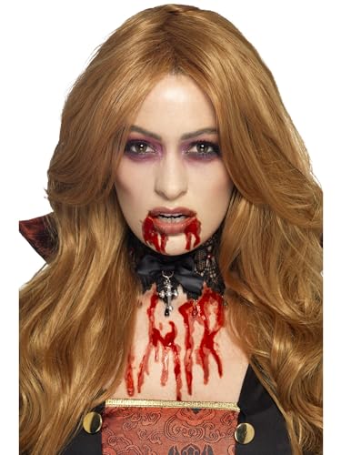 Smiffys Sangre de vampiro grande, Rojo, Tubo 100 ml/3,5 oz Halloween
