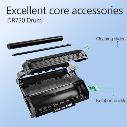 Image of DR730 Drum Unit 2 Pack (Not Toner) Compatible Replacement for Brother DR-730 DR760 tn760 Drum Compatible HL-L2350DW HL-L2370DW HL-L2395DW HL-L2325DW MFC-L2750DW MFC-L2710DW L2690DW Printer Drum