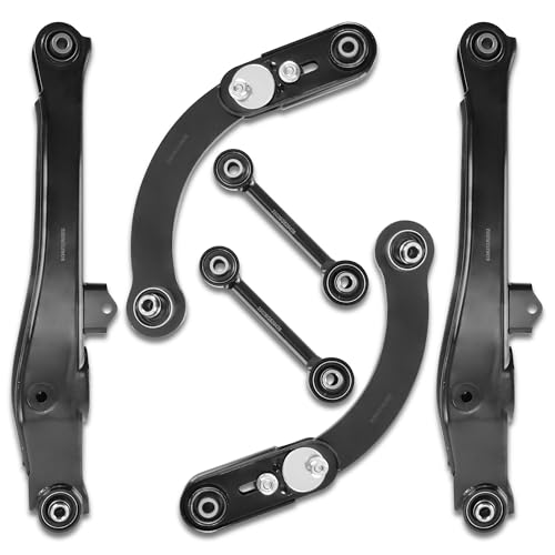 UNITHUB Rear Upper and Lower Control Arm Kit Adjustable K641868 K641281 K641226 Compatible for Jeep Compass Patriot 2007-2017 Compatible for Dodge Caliber 2007-2012 Left and Right 6pcs