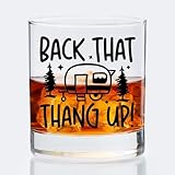 ZOFGUO Funny Camping Gifts Old Fashioned Whiskey Glasses, Camper Gifts for Rv Owner, Rv Traveler Gift 10 oz Rocks Barware Cup for Cocktail Drinks Scotch Bourbon Liquor