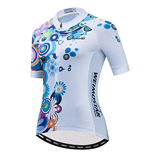 JPOJPO Women's Cycling Jersey Short Sleeve Cycling Breathable Shirt Pocket S-2XL
