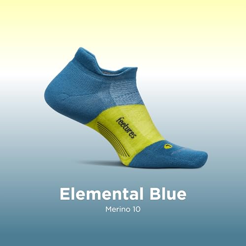 Image of Feetures Merino 10 Max Cushion No Show Tab Ankle Socks - Wool Socks for Women & Men - (1 Pair)