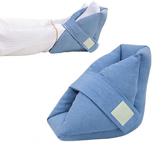 Almohada protectora para el talón, 1 par de cómodos cojines antiescaras para la protección del talón para pies hinchados y pacientes postrados en cama, alivio eficaz de las úlceras por presi
