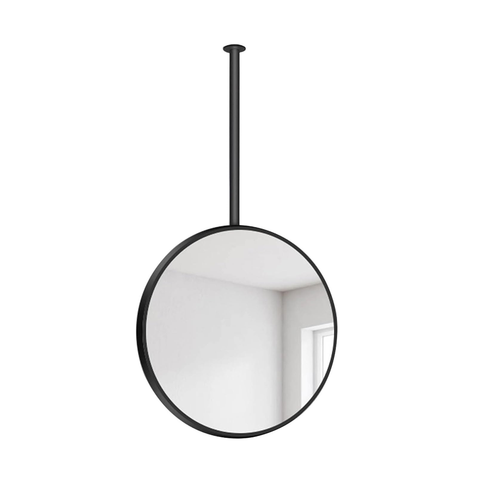 CGCSYZ Floating Bathroom Decorative Mirror Ceiling Hanging Mirror With Metal Frame Ceiling Mount Hanger, Bathroom Washroom Shaving Makeup Mirror Entrance Hallway Wall Decorative Mirror (70cmxrod)