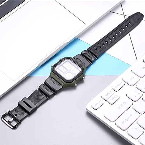 Mcxgl Natural Resin Replacement Watch Band For Casio Ae-1200 Sgw-300H Mrw-200H W-735H Waterproof Rubber Strap #TOP3