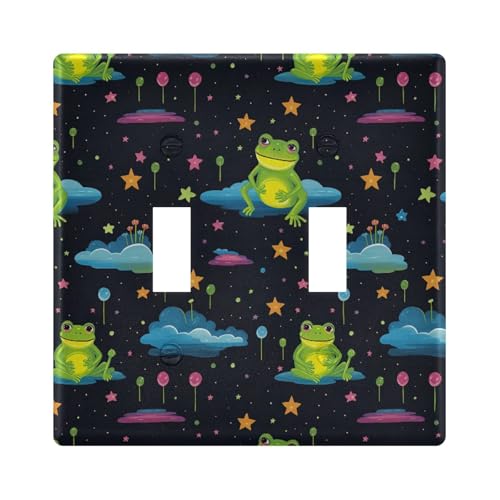 UMIRIKO Cute Frog Light Switch Cover Plate Covers Decorative Double Toggle Home Decor 202a8473