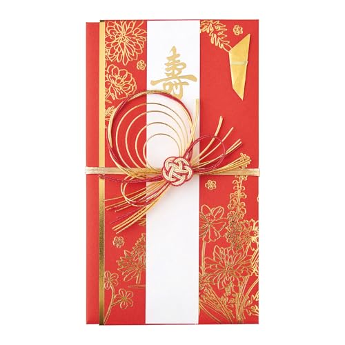 マルアイ 祝儀袋 結婚式 デザイン 洋風 百花 金封 赤 1枚 キ8R マルアイ 祝儀袋 結婚式 デザイン 洋風 百花 金封 赤 1枚 キ8R