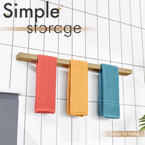 Image of KOKOSIRI Bathroom Towel Bars 32-Inch Bath Towel Hanger Holder Kitchen Rack Champagne Bronze Stainless Steel Wall Mount, 1 Pack B4008CPG-L32
