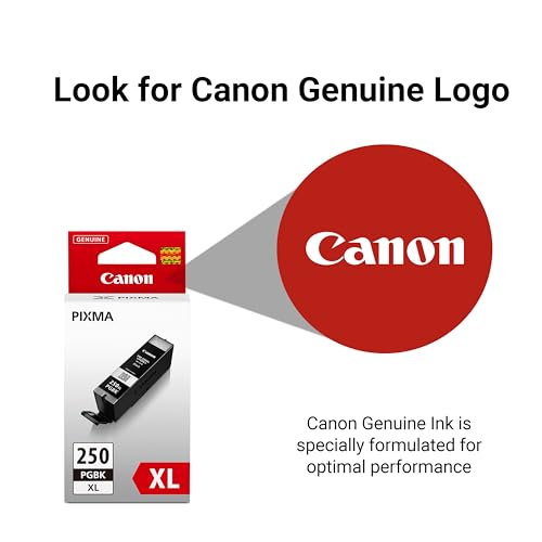 Image of Canon PGI-250XL Genuine Pigment Black Ink Tank,Compatible with MG6320,IP7220 & MG5420,MX922,MG5520,MG6420,MG7120,iX6820,iP8720,MG7520,MG6620,and MG5620 Printers,(Pack of 2)