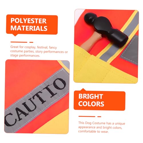 Disfraz de Perro Ingeniero Luxshiny Talla L Naranja miniatura 7