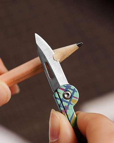 KeyUnity KK05 Mini Titanium Pocket Knife for Everyday Carry- Razor Sharp Folding Blade, Lightweight EDC Tool for Camping, Hiking and Outdoor (Hex Black) - Image 6
