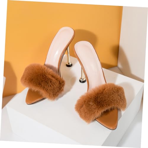 Pantoufles de maison d'été et sandales à talons stables PU - 7