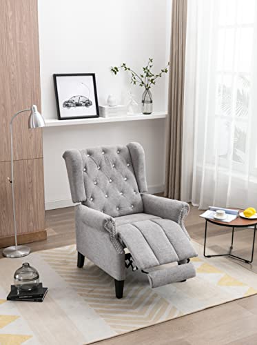 Sillón Ajustable Piel Gris Claro