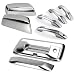 Tutor Auto Chrome Top Half Mirror Covers+ Door Handles+ Tailgate Cover Fits 2014-2018 Chevrolet/Chevy Silverado GMC Sierra 1500 2500 3500-NOt Fit Towing Mirror