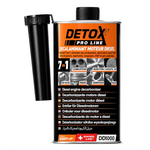 WARM UP Detox Diesel DD1000 1L | Descarbonizante Motor Diésel 7 en 1 | Limpia EGR, Admisión, Cámara de Combustión, Segmentos, Válvulas, FAP/DPF y Catalizador | Tecnología XT3
