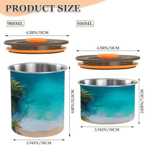 Tuper hermético de acero inoxidable KEEPREAL 17 oz miniatura 2