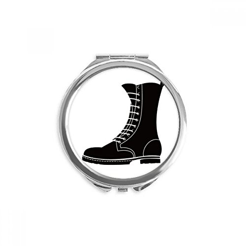 Miroir rond de poche motif silhouette noir de 2,6 pouces