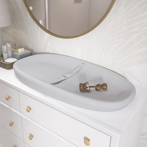 Image of Evolur Eva Changing Pad, Waterproof EVA Foam, Safety Strap, White