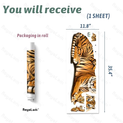 Vinilo decorativo tigre madre con sus cachorros para pared miniatura 4