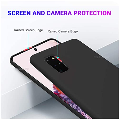 Image of LIRAMARK Liquid Silicone Soft Back Cover Case for Samsung Galaxy S20 Plus / S20 Plus 5G (Black)