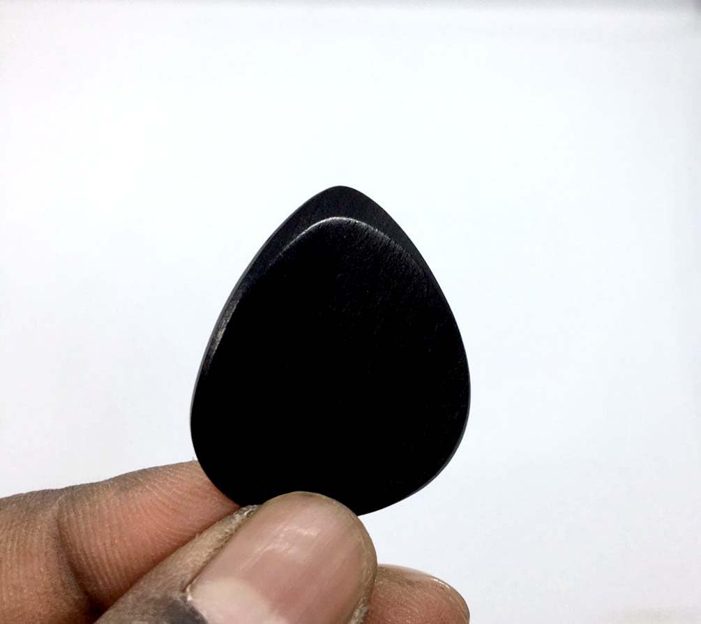 Plettri per chitarra in legno di ebano per chitarra acustica elettrica, nero, confezione da 4