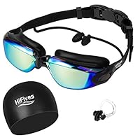 Algopix Similar Product 19 - Swim Goggles with Cap HiFives 4 in 1