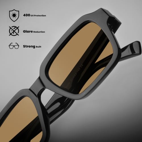 Image of SAM AND MARSHALL TROY Sunglasses I 400UV Protection I Rectangle Shape Sunglass I Men & Women