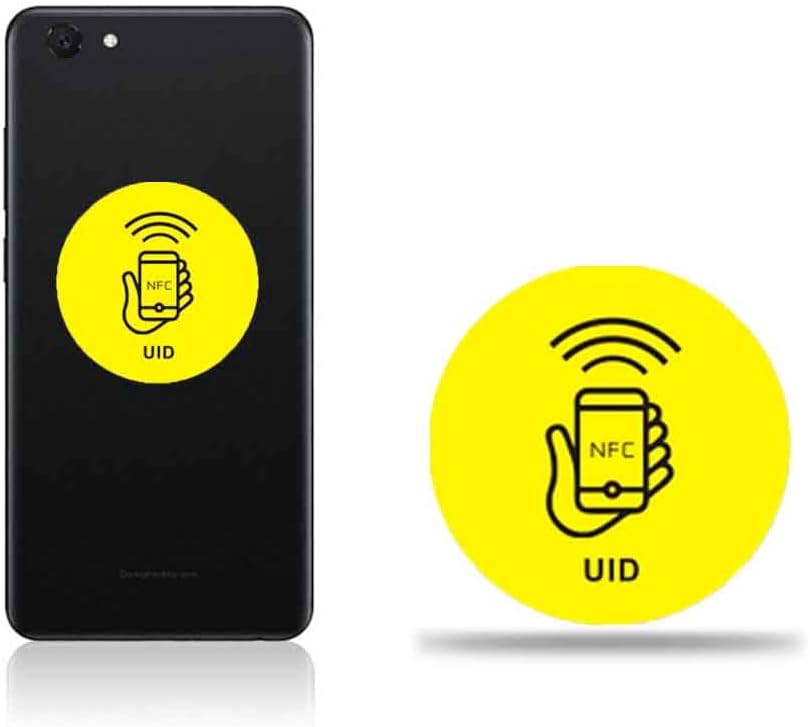 13.56 MHz UID Writable Rewritable Clone IC Smart Keychain, RFID Blank Sticker for Access Control Key Sticker Rewritable Compatible with MIFARE Classic 1K (2 PCS)