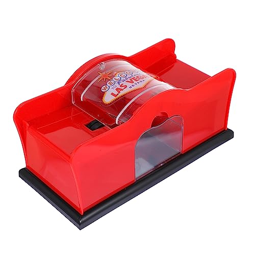 BCOATH Elegant Poker Card Shuffling Machine Manual Crank Barajador Plastic Material Quiet and Sturdy Easy to Handle 2 Decks Parties