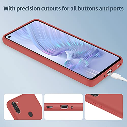 Boaixiaen Samsung Galaxy A11 Case, Liquid Silicone Slim Soft Tpu Fit Full Body Protection Shockproof Phone Cover For Galaxy A11 6.4" (Hawthorn Red) #TOP5