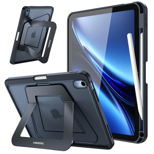Fintie Shockproof Case for iPad (A16) 11th Generation 11 Inch (2025), iPad 10th Generation 10.9 Inch (2022) - [Built-in Pencil Holder] Slim Frosted Protective Cover with Multi-Angle Kickstand, Black