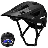 Favoto Mountain Bike Helmet - Dual Shell Lightweight MTB Helmet Bicycle Helmet Adjustable for Adults Men Women Youth CPSC Certificated, Glossy Black