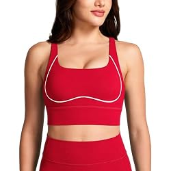 Women Sports Workout Bras Contrast Stitching Bras Criss-Cross Yoga Bra