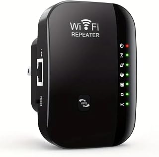 Repetidor inalámbrico WiFi extensor de rango 300 Mbps, amplificador WiFi, color negro