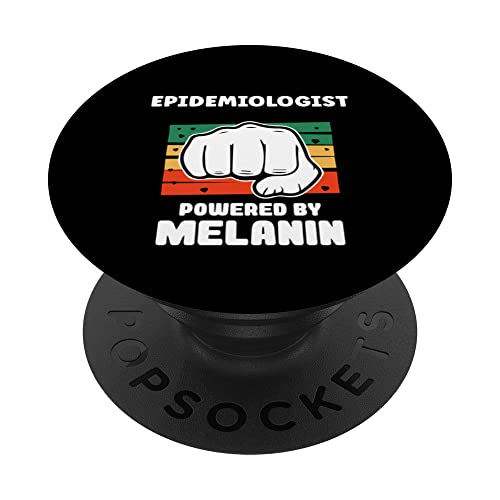 Epidemiólogo impulsado por melanina Afro Juneteenth Black PopSockets PopGrip Intercambiable