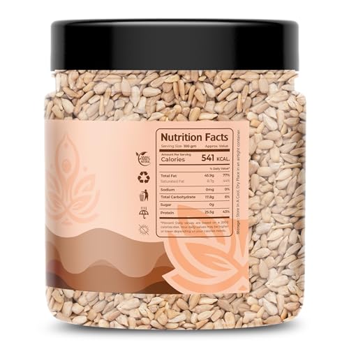 Image of Auravita Premium Sunflower Seeds 100GM | Rich in Protein, Fiber & Healthy Fats | Raw Seeds for Eating | High in Protein, Fiber & Magnesium Jar Pack