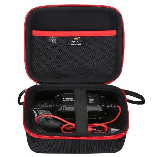 Aproca Case Compatible with NOCO GENIUS1 / GENIUS2 / GENIUS2D Fully-Automatic Smart Charger, Portable Storage Bag for Accessories (Case Only)