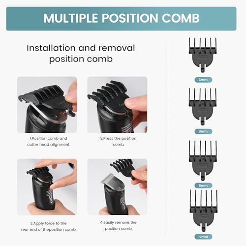 Image of 9‑in‑1 Men's Grooming Kit | Cordless USB Rechargeable Beard, Hair & Body Trimmer | Nose & Ear Trimmer | IPX6 Waterproof | Stainless Steel Blades | 120‑Min Runtime