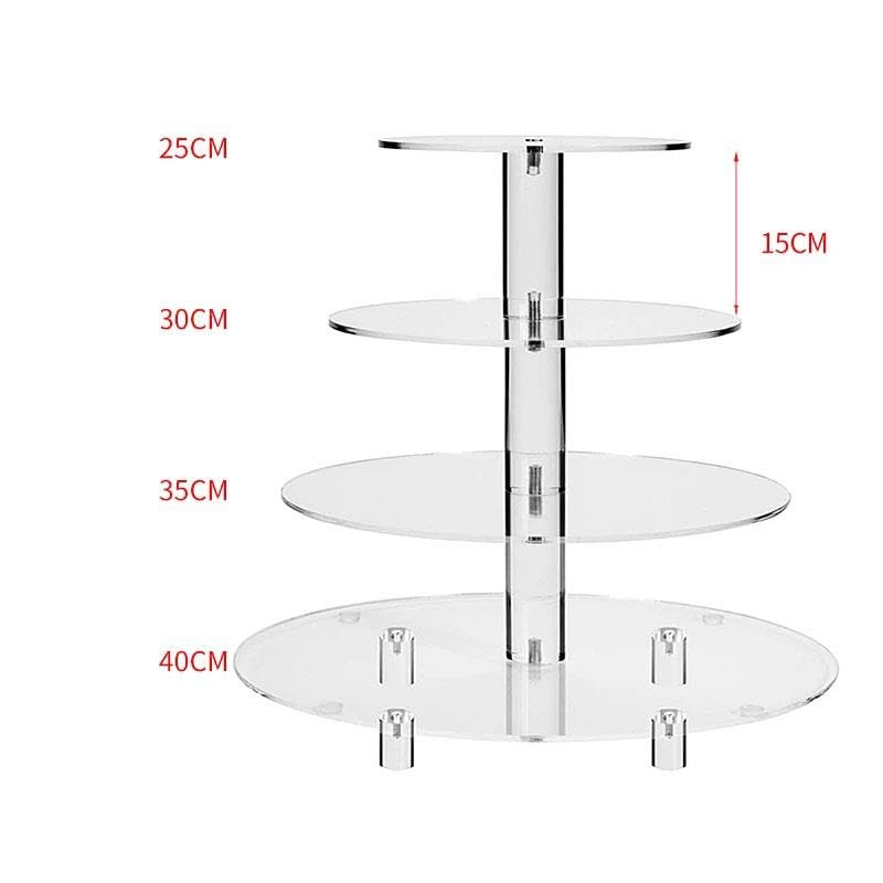 Multiusos Mesa de Postre Transparente Multicapa for Tartas(XL)
